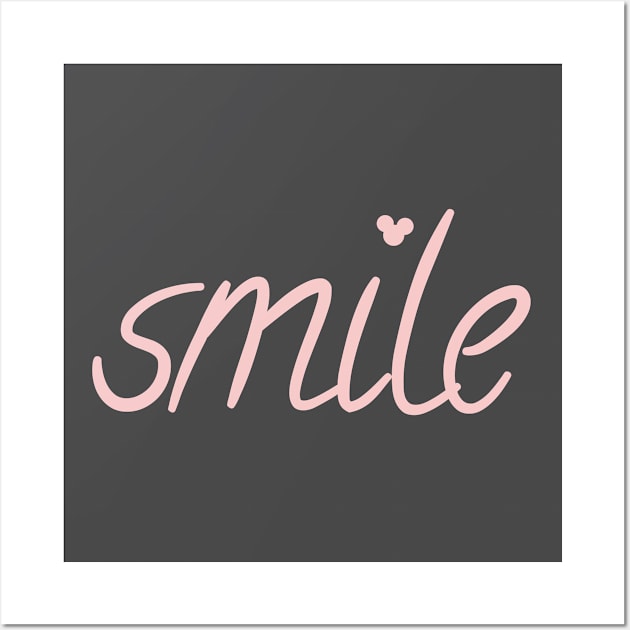 Millennial Pink Smile Wall Art by FandomTrading